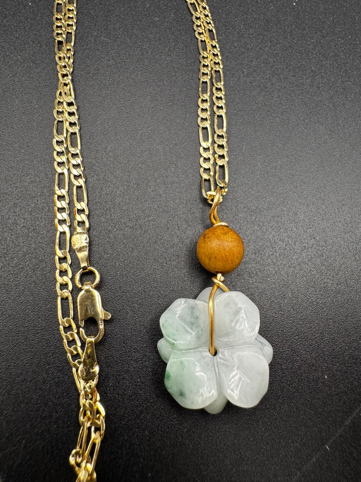 Jade Plumeria Pendant