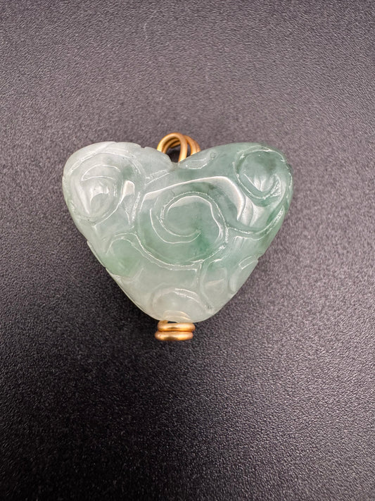 Jade Carved Heart Pendant