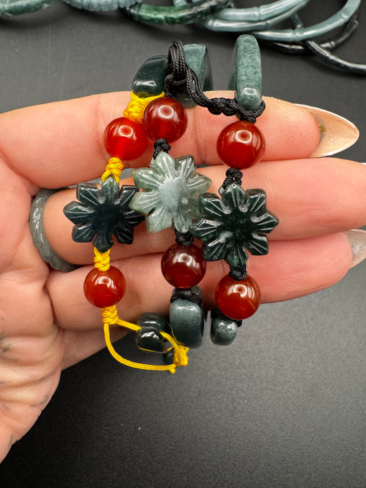 Blue Water Jade Filipino Sun Half Bangle