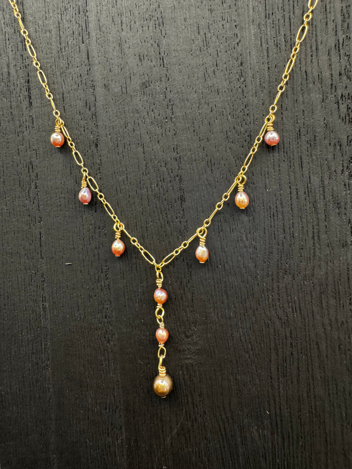 Fresh water pearls on a gold filled chain