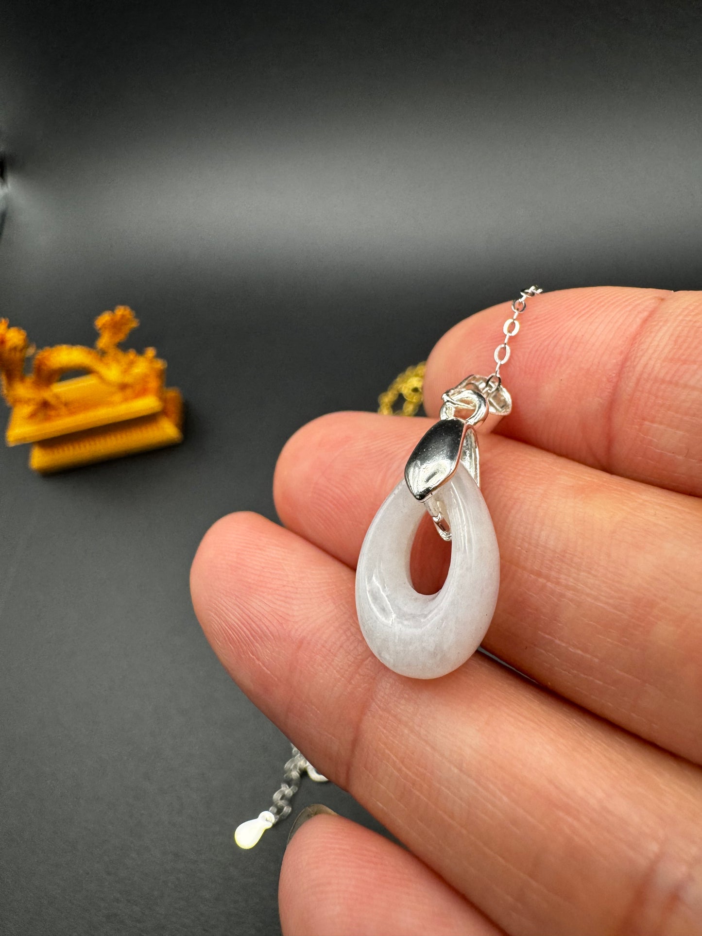 Jade Teardrop Pendant