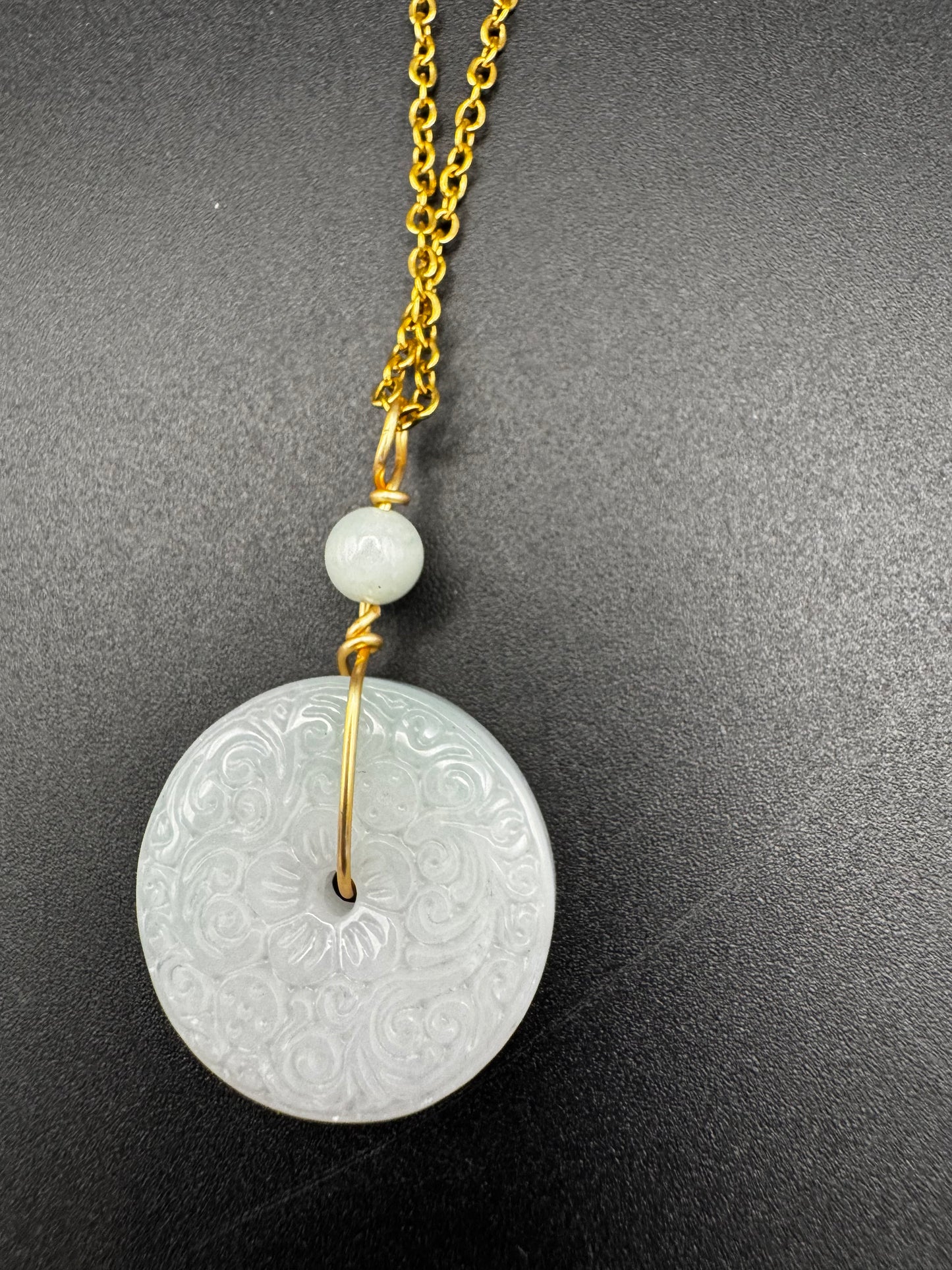 Beautiful Jade Carved Donut