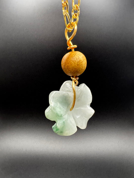 Jade Plumeria Pendant