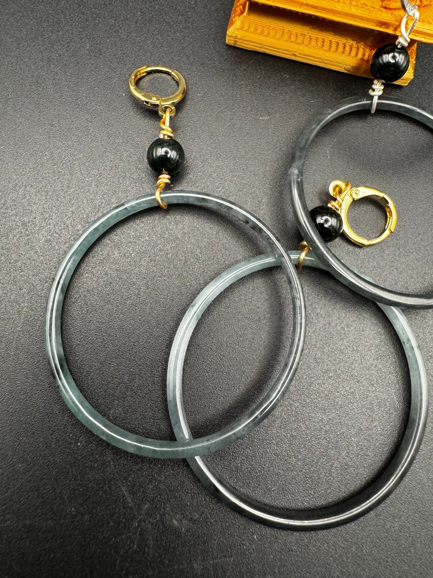 Jade Hoop Earrings