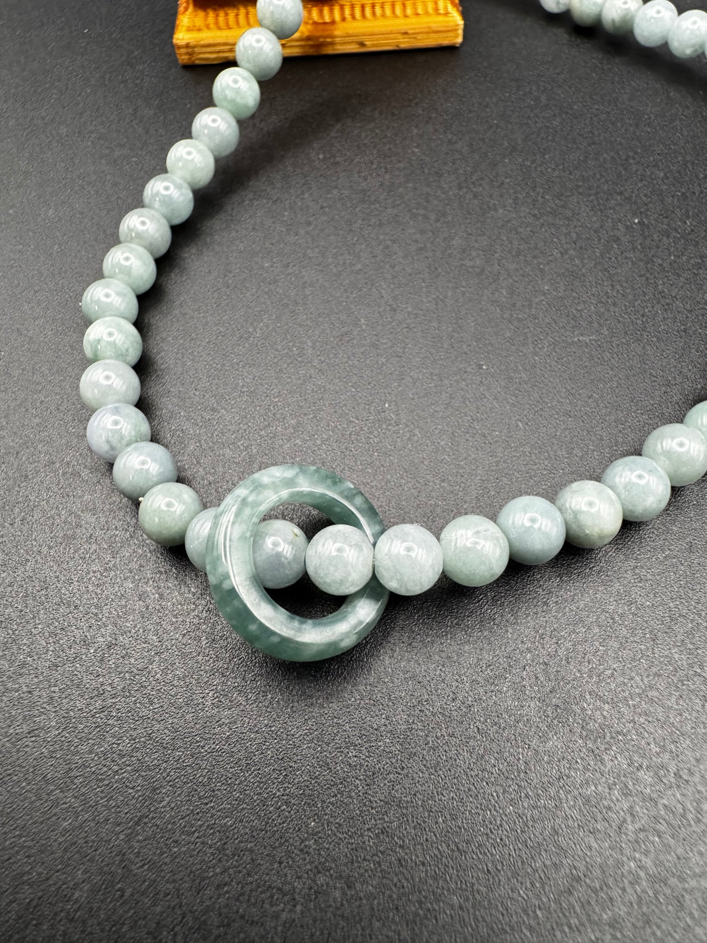 Blue Water Jade Bead Necklace