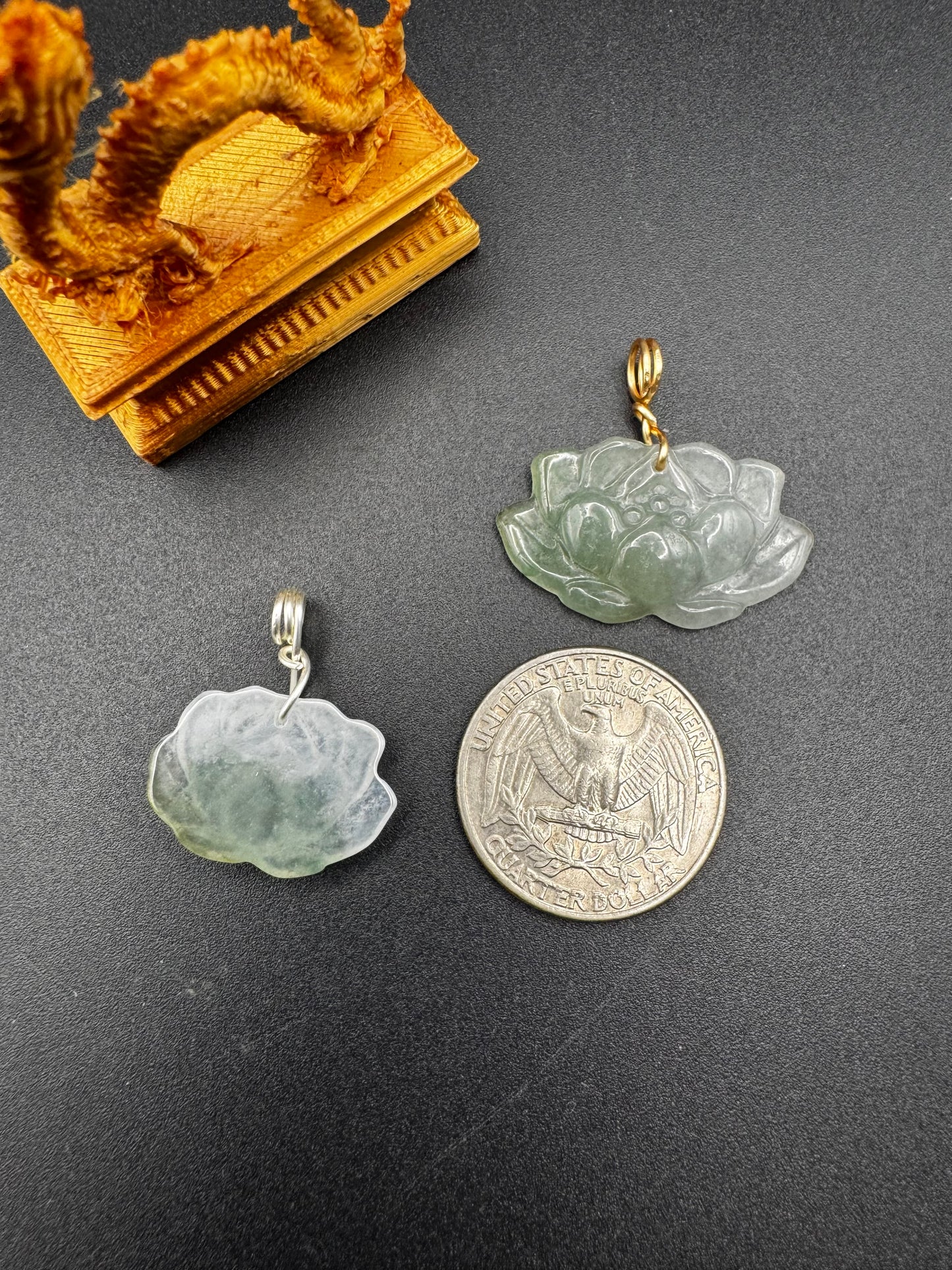 Icy Jade Lotus Pendant
