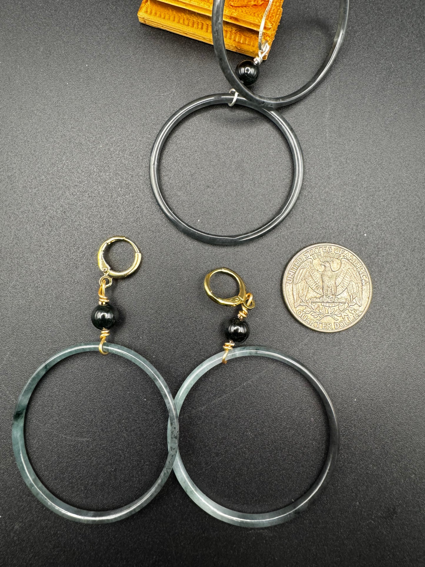 Jade Hoop Earrings