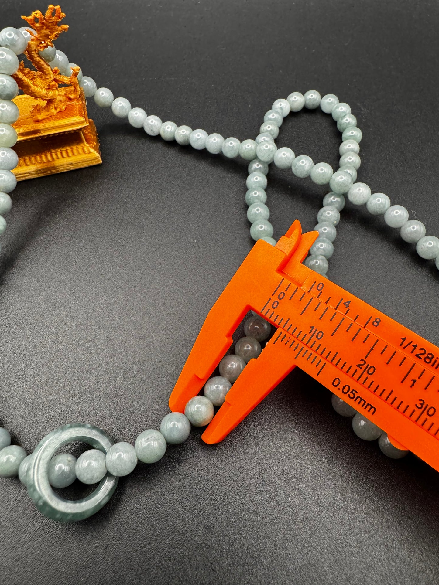 Blue Water Jade Bead Necklace