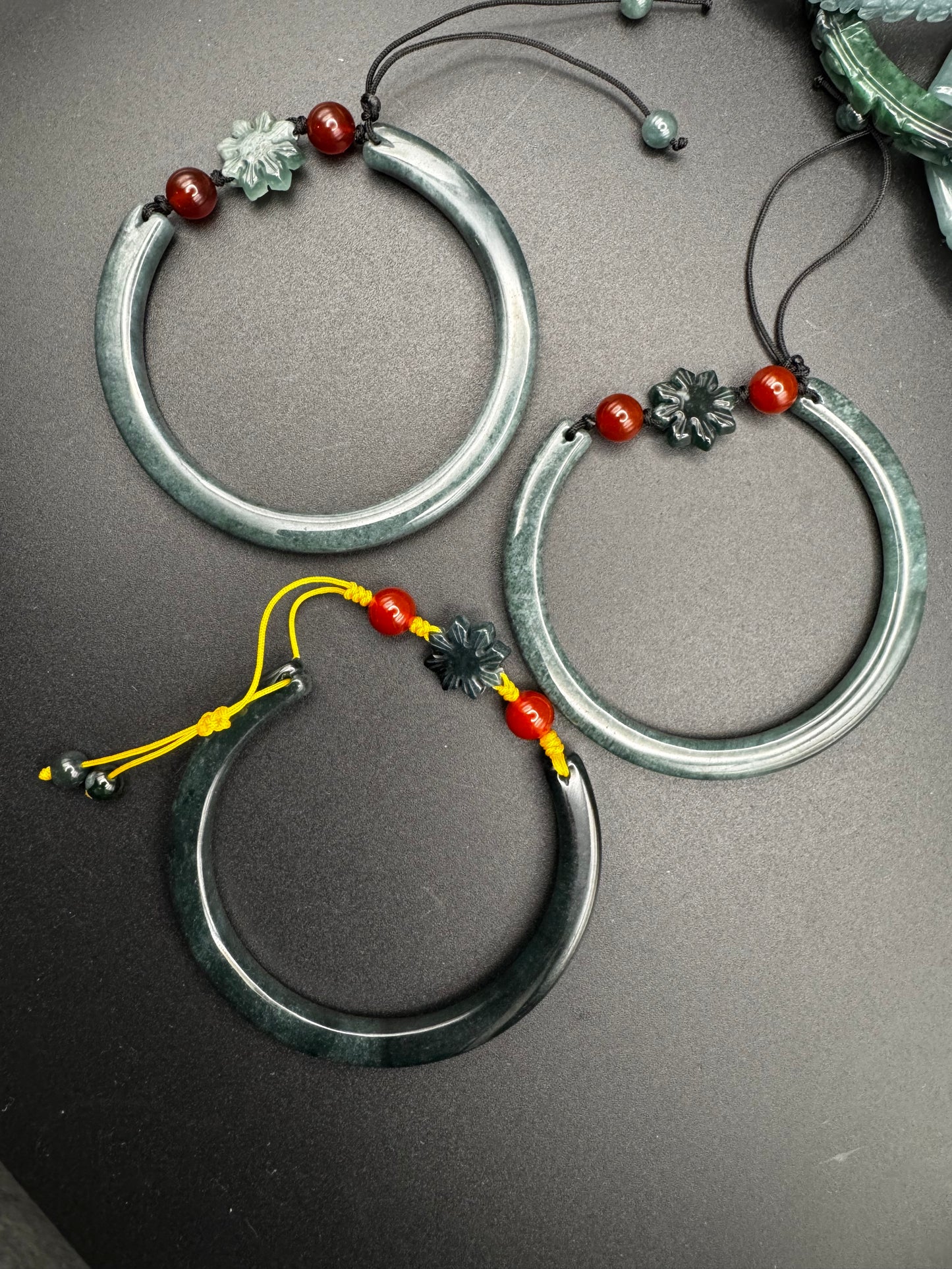 Blue Water Jade Filipino Sun Half Bangle