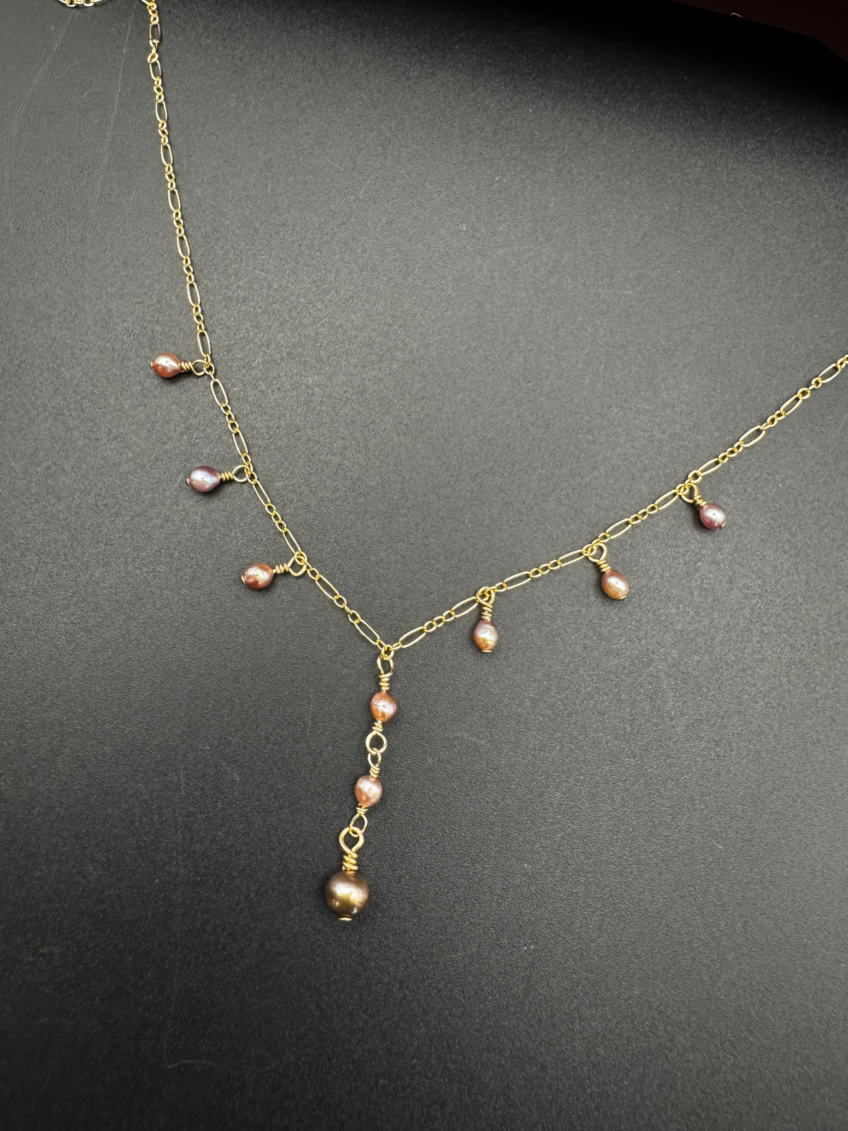 Fresh water pearls on a gold filled chain