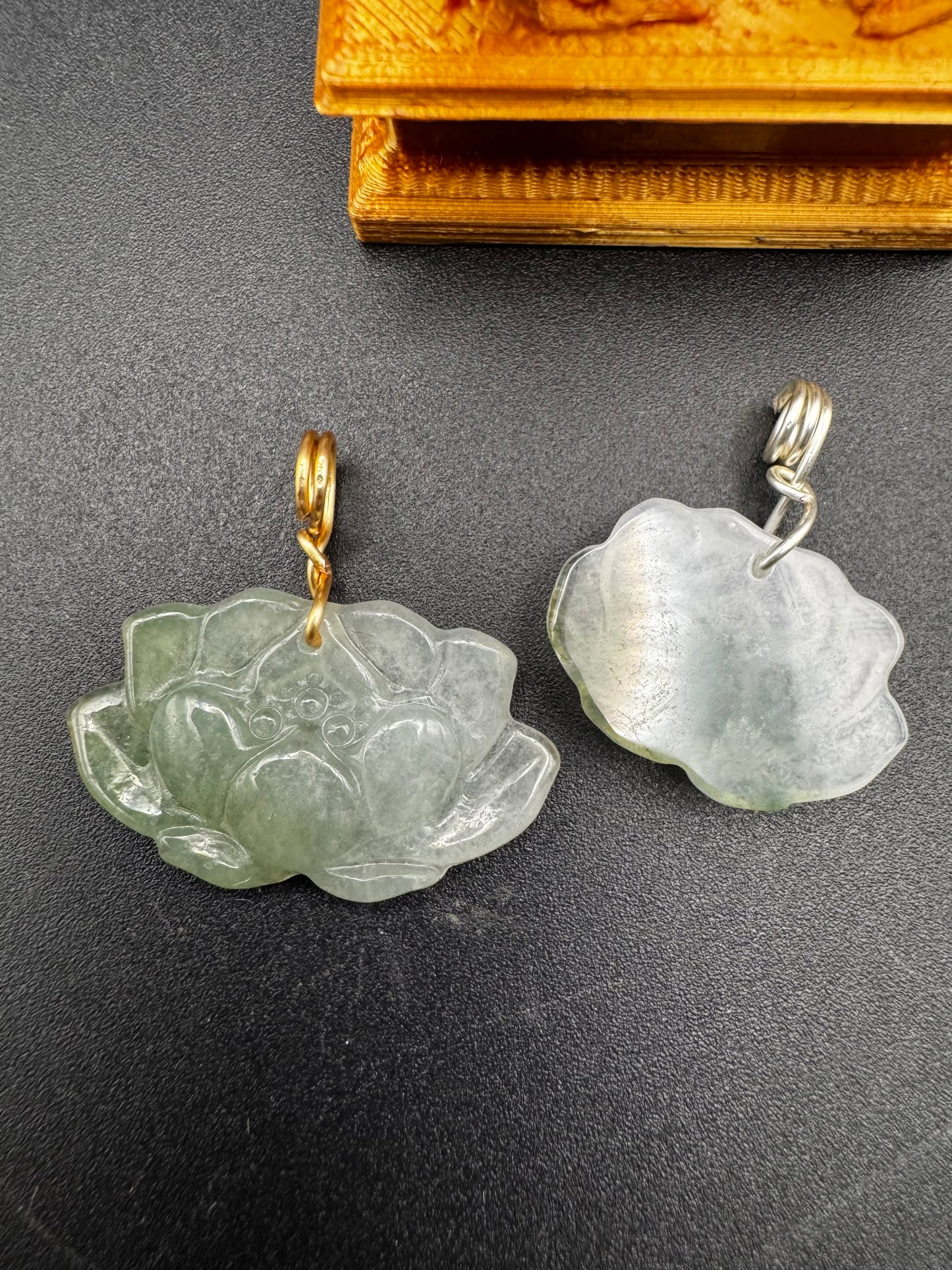 Icy Jade Lotus Pendant