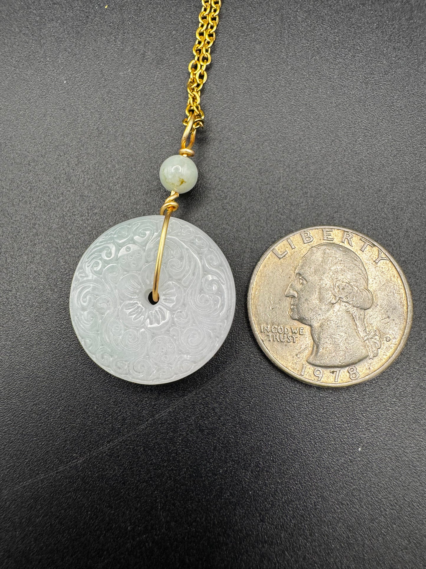 Beautiful Jade Carved Donut