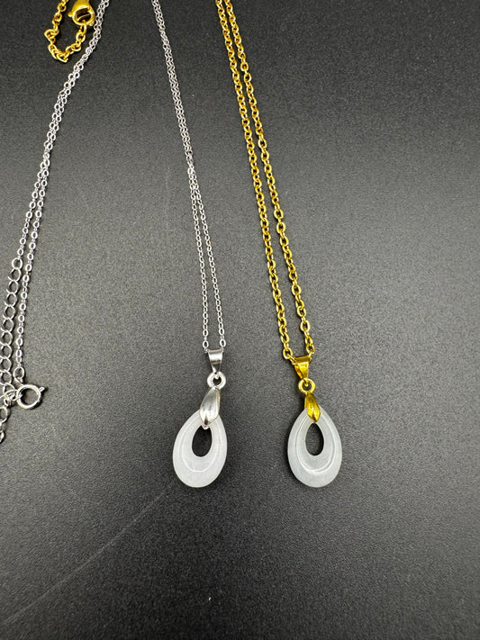 Jade Teardrop Pendant