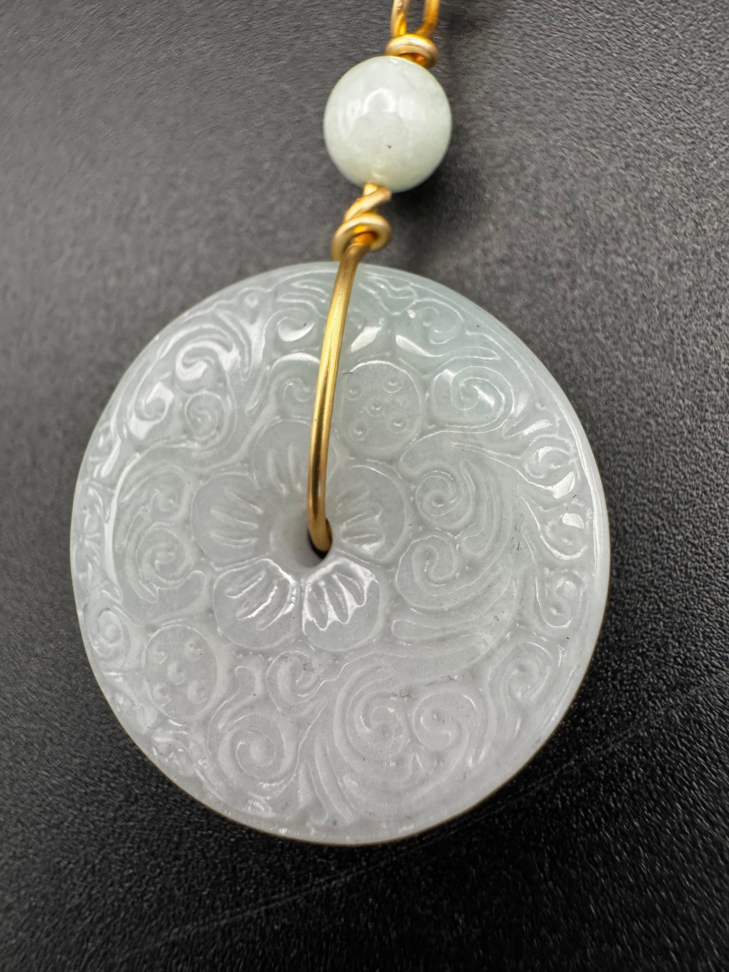 Beautiful Jade Carved Donut