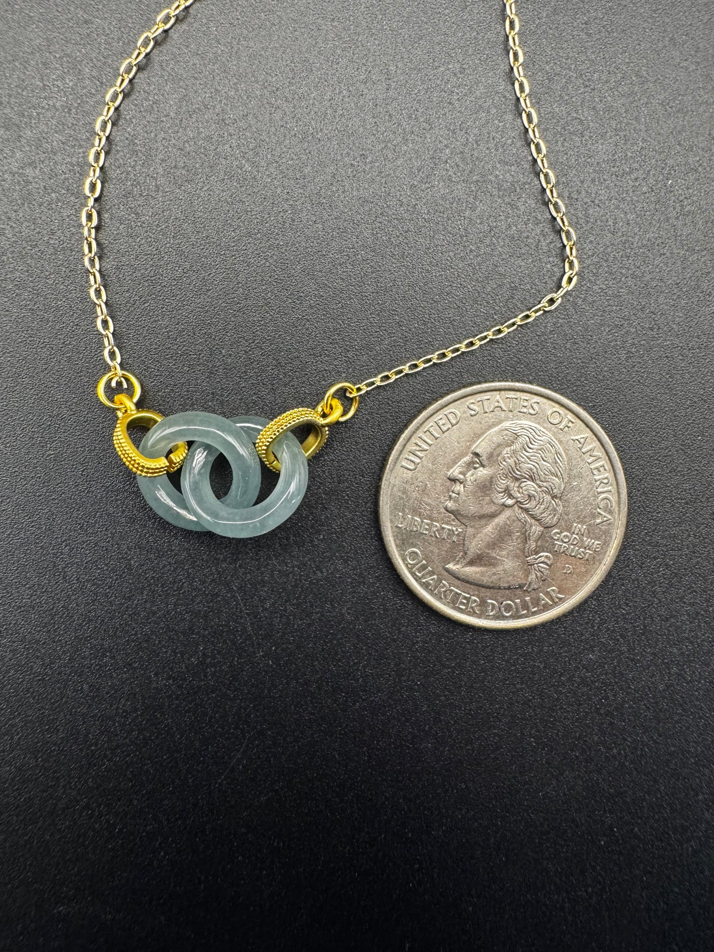 Blue Water Jade Link necklace