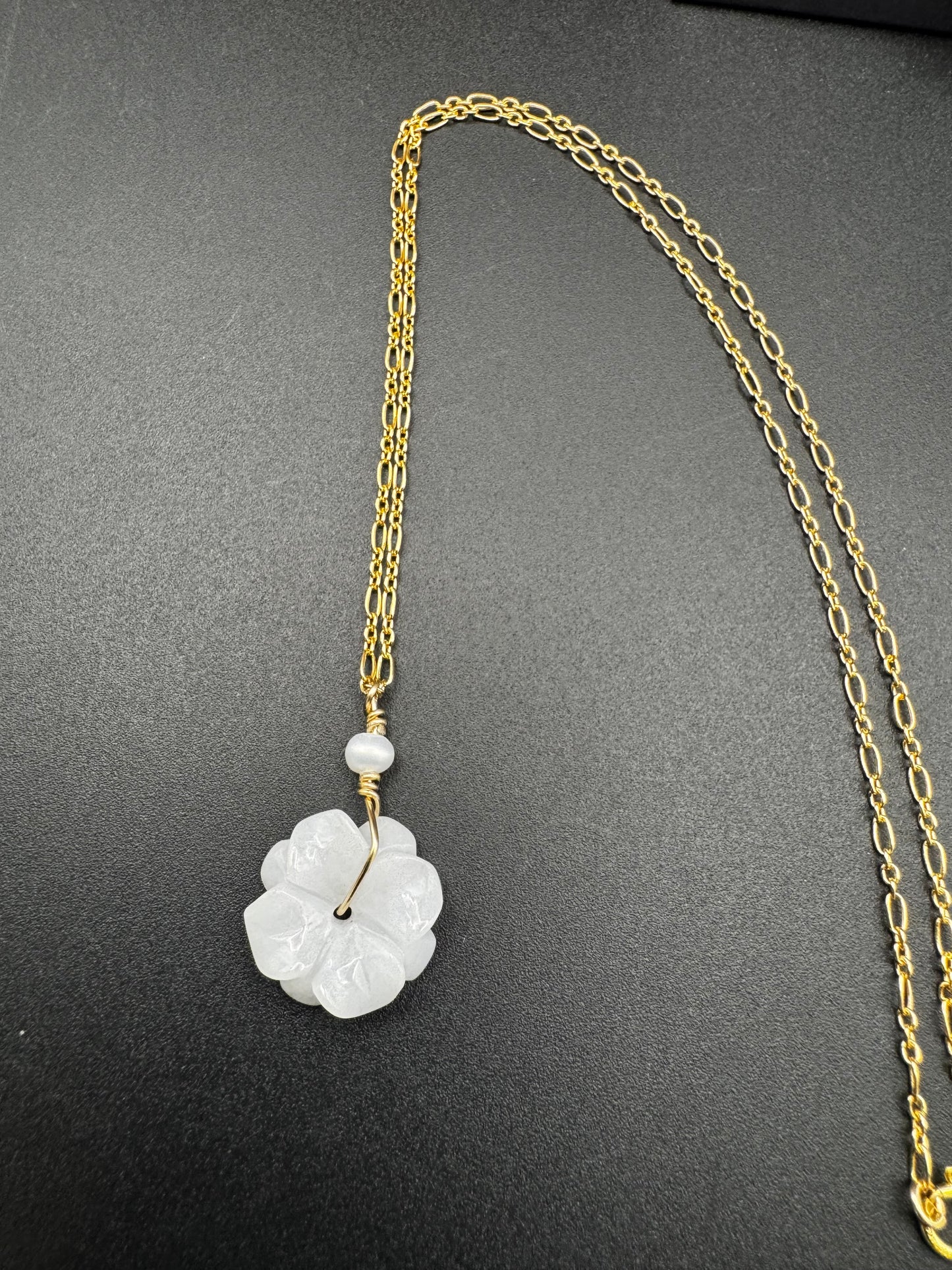 Jade Plumeria on Gold Filled