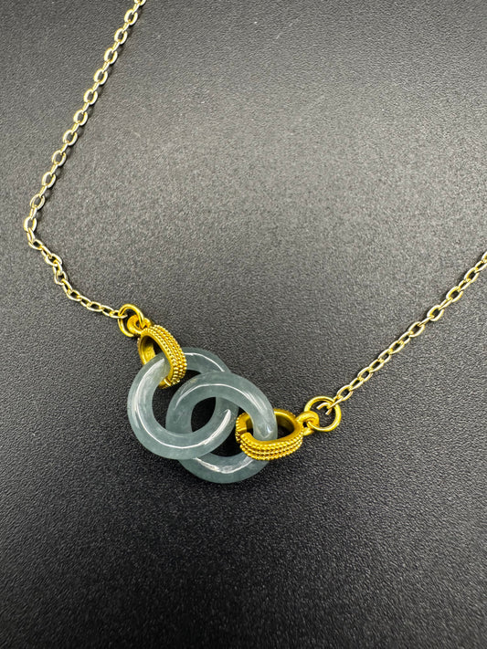 Blue Water Jade Link necklace