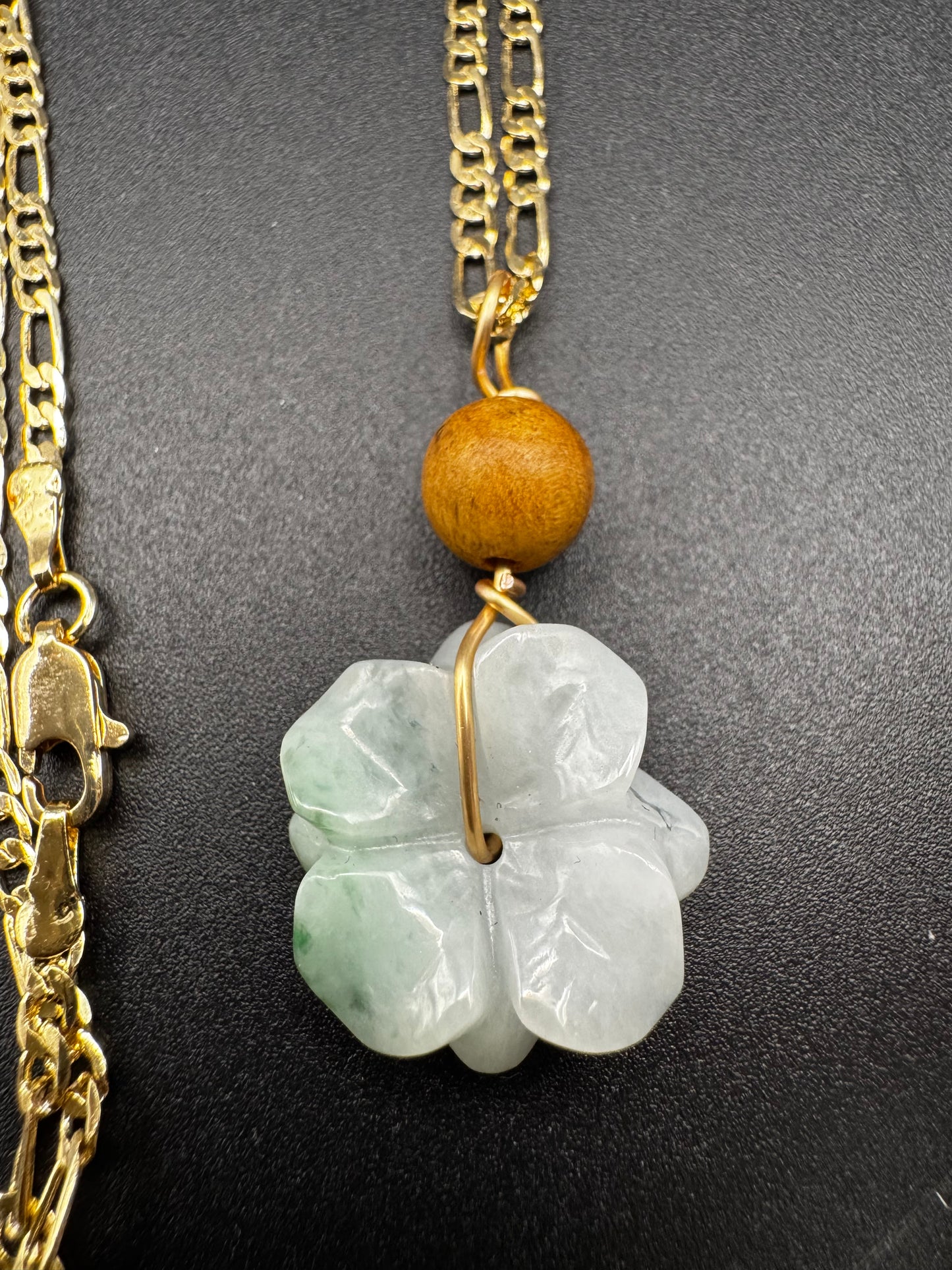 Jade Plumeria Pendant
