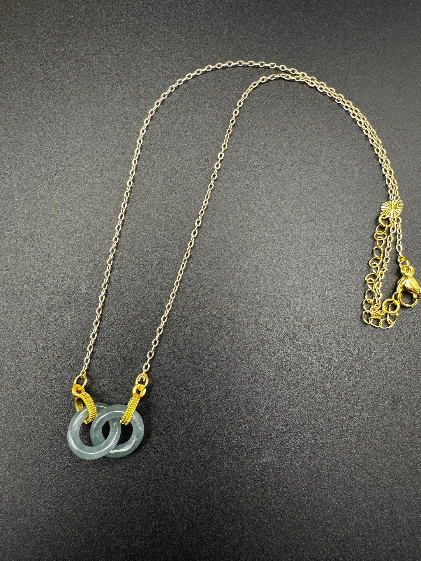 Blue Water Jade Link necklace