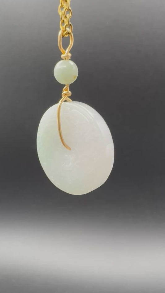 Beautiful Jade Carved Donut